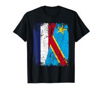 CONGO FRANCE DRAPEAU DE L'AMITIÉ | KINSHASA CONGO T-Shirt
