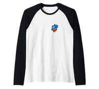 Congo Heartbeat EKG Pulse Drapeau de la République du Congo Manche Raglan