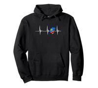 Congo Heartbeat EKG Pulse Drapeau de la République du Congo Sweat à Capuche