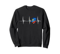 Congo Heartbeat EKG Pulse Drapeau de la République du Congo Sweatshirt