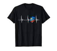 Congo Heartbeat EKG Pulse Drapeau de la République du Congo T-Shirt