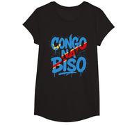 Congo Na Biso Graffiti - Fierté RDC Kinshasa T-Shirt, Fille, Noir, S
