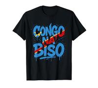 Congo Na Biso Graffiti - Fierté RDC Kinshasa T-Shirt, Homme, Noir, 5XL