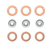Congparts Kit de 9 joints d'injecteur de cylindre 19077-53650 1584153622 compatible avec moteur Kubota D662 D722 D750 D782 D850 D902 D905 D950 D1005 V1205 V1333 05 V1. 505 V1702 V1902