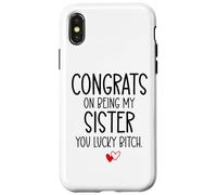 Congrats on Being My Sister You Lucky Big Sister Littler Sis Coque pour iPhone X/XS