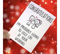 Congratulations Carte ,Carte de Mariage, Mariage Acceptation Carte, Engagement Carte, Laid Cry At Votre Mariage, Nouveauté Carte , Drôle Cartes Blague PC143