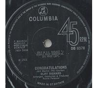 Congratulations/High `n`Dry (7" Vinyl Single)(1968)(Columbia DB 8376)