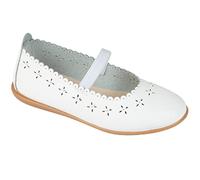 Conguitos - Ballerines Filles Cuir Lavable pour Fille (White/Tailla 24)