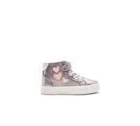 Conguitos - Baskets Hautes Fille Imprimé Cœurs pour Fille (Silver/Tailla 25)