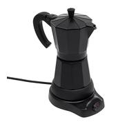 Coniaio Cafetière à expresso électrique, petite machine à expresso, cafetière italienne, cafetière de camping, 6 tasses, cafetière moka, noire, 300 ml