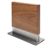 Coninx Bloc à Couteaux Aimanté, Blocs Porte Couteau Magnétique Double Face, Support Présentoir Aimant Puissant, Accessoires Rangement Ustensiles Cuisine, Blocs Pieds antidérapants, Bois de Noyer