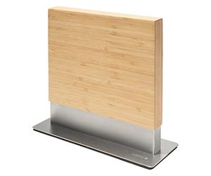 Coninx Bloc à Couteaux Aimanté, Blocs Porte Couteau Magnétique Double Face, Support Présentoir Aimant Puissant, Accessoires Rangement Ustensiles Cuisine, Blocs Pieds antidérapants, Bambou