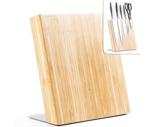Coninx Bloc Couteaux Magnétique En Bambou Sans Couteaux 23 x 22 cm | Rangez Vos Couteaux De Cuisine En Toute Sécurité Avec Un Support Élégant En Bambou À Aimant Puissant