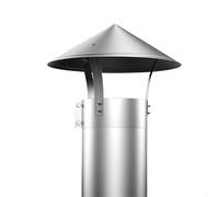 Conique Chapeaux de Cheminée, Chapeau de Pluie de Toit en Acier Inoxydable 201/304 (90mm-240mm), Hotte d'aération de Pluie Et De Neige, Conduit Fumée de Pluie de Toit(120mm/4.73in(304))
