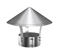 Conique Couvercle de Cheminée, Hotte de Cheminée pour Tuyau de Cheminée, Acier Inoxydable 201/304 Diamètre Intérieur :90mm 120mm 150mm 180mm 200mm, Housse de Pluie de Toit(230mm/9.1in(304))