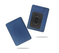 Conisy Portefeuilles minces mini pour femmes, petit portefeuille en cuir minimaliste avec protection RFID, bleu, s, Minimaliste