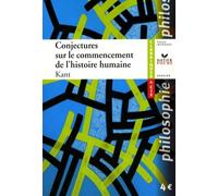 Conjectures sur le commencement de l'histoire humaine