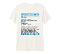 Conjugaison drôle d'apprendre l'allemand Ils Ont Dit verbe T-Shirt Haut de Gamme