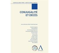 Conjugalité et décès Sous la direction de alain-charles van gysel - Collectif - Anthemis - broché - Manuel