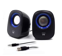 CONJUNTO DE ALTAVOCES EWENT 2 0 5 W RMS CONTROL DE VOLUMEN USB NEGRO