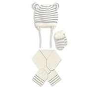CONJUNTO DE GUANTES, GORRO Y BUFANDA PARA RECIÉN NACIDOS DE 0 A 6 MESESCOLOR GRIS