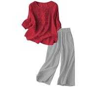 Conjunto Deportivo Mujer - Ensemble Femme Tenu Élégant Pull Manches Longues Confortable Pantalon Large Moderne Professionnel Bureau Sortie