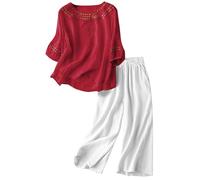 Conjunto Deportivo Mujer - Ensemble Femme Tenu Élégant Pull Manches Longues Confortable Pantalon Large Moderne Professionnel Bureau Sortie