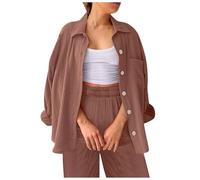 Conjunto Deportivo Mujer - Ensemble Femme Tenu Élégant Pull Manches Longues Confortable Pantalon Large Moderne Professionnel Bureau Sortie