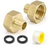 CONJURAIDE Lot de 2 adaptateurs de bouteille de gaz Lpg 1/2" R x 1/4" Lks Réducteur de bouteille de gaz 1/2" à 1/4" avec joints pour bouteilles de gaz, réchaud de camping