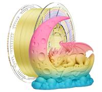 Conjure filament PLA mat arc-en-ciel 1,75 mm pour imprimante 3d, multicolore, finition mate, rainbow n°3, bobine 1 kg