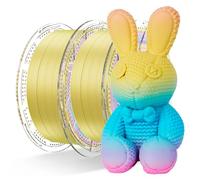 Conjure lot filament PLA mat arc-en-ciel 1,75 mm pour imprimante 3d, multicolore, finition mate, rainbow n°3, 2 kg (2×1 kg)