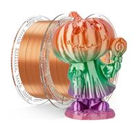 Conjure lot filament PLA silk arc-en-ciel 1,75 mm pour imprimante 3d, multicolore, effet soie, rainbow n°5, 2 kg (2×1 kg)