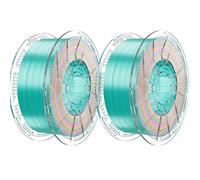 Conjure Silk Rainbow PLA Filament pour imprimante 3D, Multicolore Rainbow PLA Rose Violet Vert Jaune Candy Filament 1.75mm 3D Print Filament 2KG/4.4LB