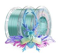 Conjure Silk Rainbow PLA Filament pour imprimante 3D, Multicolore Rainbow PLA Rouge Bleu Violet Jaune Vert Mini filament 1.75mm Filament pour impression 3D 2KG/4.4LB