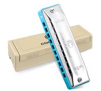 CONJURER Harmonica Blues 10 trous en harmonica pour enfants novices, harmonica diatonique standard, bonne étanchéité, convient aux débutants, avec boîte rigide et chiffon de nettoyage