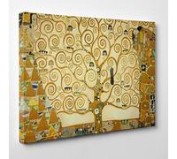 Conkrea Gustav Klimt 199 Tableau sur toile, encadré, prêt à accrocher, L'arbre de vie, Gustav Klimt, Culture Art Nouveau Style Liberty, 30 x 40 cm, sans cadre