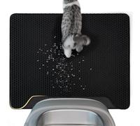 Conlun Tapis de Litière pour Chat Double Couche Design en Nid d'abeille, Tapis de Sortie de Litière en EVA, Imperméable et Antidérapant, Doux pour Les Pattes, Facile à Nettoyer