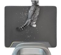 Conlun Tapis de Litière pour Chat Double Couche Design en Nid d'abeille, Tapis de Sortie de Litière en EVA, Imperméable et Antidérapant, Doux pour Les Pattes, Facile à Nettoyer