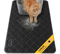 Conlun Tapis Litiere Chat, 89 x 58 cm Tapis pour Chat, Maillage de la Grille avec contrôle de la Dispersion, Matériau antidérapant imperméable et résistant à l'urine, Facile à Nettoyer Lavable (Noir)