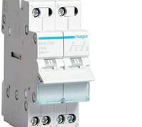 Conmut. mod., 2P, 25A,común arriba, I-II