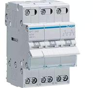 Hager - Commutateur modulaire 3P 40A commune en haut I-0-II