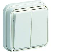 Hager Interrupteur cubyko WNE040B double va-et-vient encastré blanc
