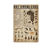 Connaissances des chauves-souris Connaissances des chauves-souris Panneaux métalliques Infographies des chauves-souris Affiches rétro Guide de l'encyclopédie des animaux Plaques d'impression Dé