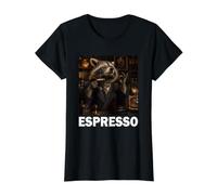 Connaisseur de Espresso Raton Laveur Amoureux du café T-Shirt Graphique avec Valeur