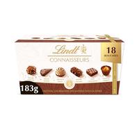 Lindt - Boîte de Chocolats CONNAISSEURS - Assortiment de Pralinés et Gianduja, 183g