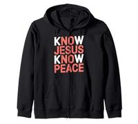 Connaissez Jésus, Connaissez la Paix, la Religion Cool, Dieu, l'église, Les chrétiens Sweat à Capuche