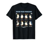 Connaissez Vos Pingouins Espèces de Pingouins Biologie Science Animal T-Shirt