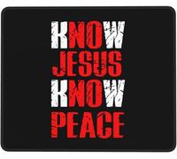 Connaître Jésus, C'est Connaître La Paix Mouse Pad Petit Tapis De Souris Bords Cousus Mousepad pour Travail Voyage Ordinateur 25X30Cm