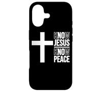CONNAÎTRE JÉSUS, CONNAÎTRE LA Paix, Croix CHRÉTIENNE Coque pour iPhone 17