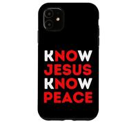 Connaître Jésus Connaître la Paix Foi chrétienne Noël Religieux Coque pour iPhone 11